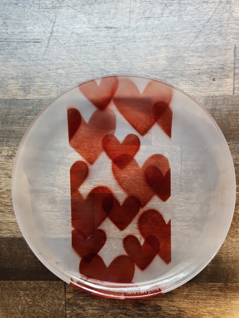 Love - Sea Glasbruk Kosta Sweden Plate Signed by Lena Engman